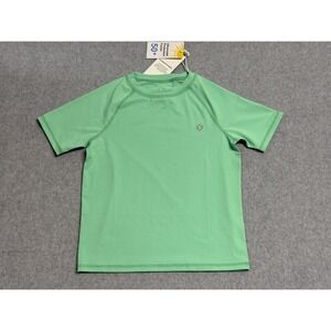 HODO SPORTS Rash Guard Kids 5 Green Short Sleeve Swim Shirt UPF 50+ Protection